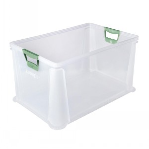 Keeeper 'Luis' Soft-grip Clear Crate 64 Litre
